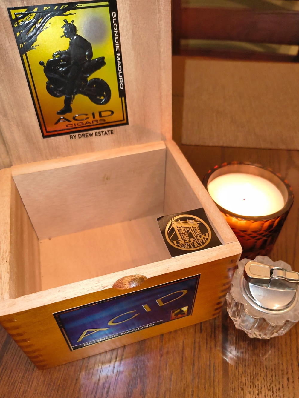 Natural Wood Cigar Box- Store Left Over